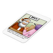 Funny Santa op DMV Humor Magnet Gift Magneet (Linkerzijde)