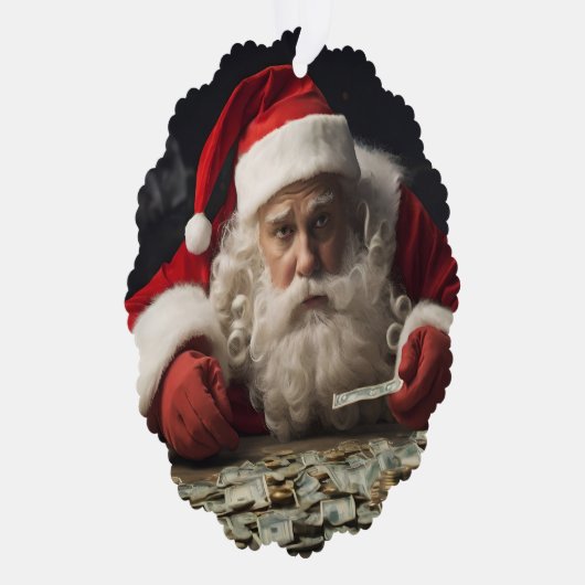 Funny Santa Ornament Card with Inflation Rhyme (Rechts)