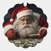 Funny Santa Ornament Card with Inflation Rhyme (Voorkant)