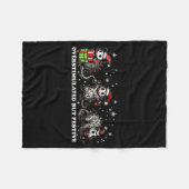 Funny Santa Ossums Overstimulated But Festive Xmas Fleece Deken (Voorkant (Horizontaal))