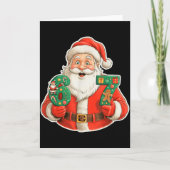 Funny Santa Pajamas Christmas 2025 Six Seven 67 Me Kaart (Voorkant)