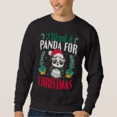 Funny Santa Panda Lover - I Want A Panda For Chris Trui (Voorkant)