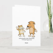 Funny Santa Paws Dog-Kaart voor kerstmis Feestdagen Kaart (Achterkant)