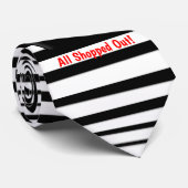 Funny Santa Penguin All Shopped Out Personalized Stropdas (Opgerold)