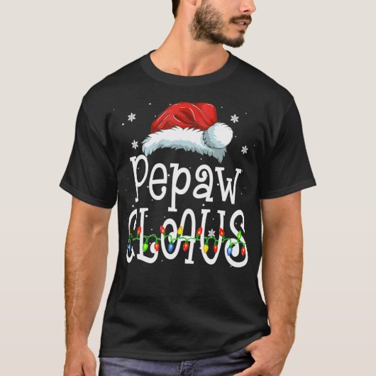 Funny Santa Pepaw Claus kerstcadeautjes T-shirt (Voorkant)