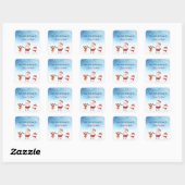 Funny Santa Personalized Bookplate Label voor Boek (Vel)