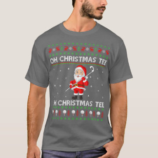 Funny Santa Play Golf Sports Ugly Golf Christma T-shirt