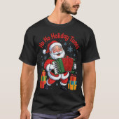 Funny Santa Playing Accordion Holiday Chrismas Xma T-shirt (Voorkant)