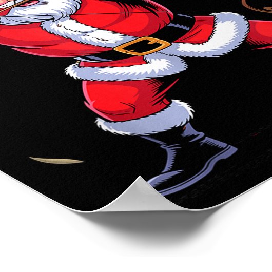 Funny Santa Playing Archery Holiday Christmas Xmas Poster (Hoek)
