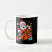Funny Santa Playing Cello Holiday Chrismas Xmas Pa Koffiemok (Links)