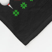 Funny Santa Playing Golf Srts Christmas  Fleece Deken (Hoek)