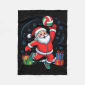 Funny Santa Playing Volleyball Holiday Christmas X Fleece Deken (Voorkant)