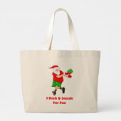 Funny Santa Plays Pickleball I Dash & Smash Fun Grote Tote Bag (Achterkant)