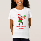 Funny Santa Plays Pickleball I Dash & Smash Fun T-shirt (Voorkant)