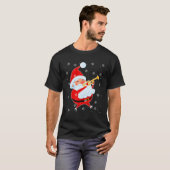 Funny Santa Plays Trumpet T-shirt (Voorkant volledig)