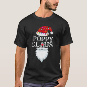 Funny Santa Poppy Claus kerstwedstrijd familie T-shirt