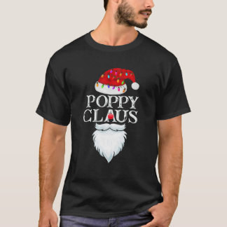 Funny Santa Poppy Claus kerstwedstrijd familie T-shirt