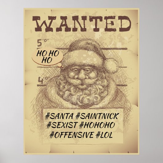 Funny Santa Poster (Voorkant)