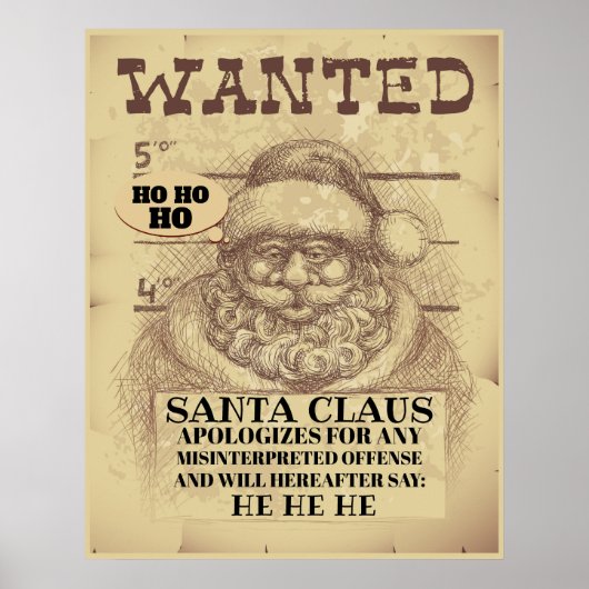 Funny Santa Poster (Voorkant)
