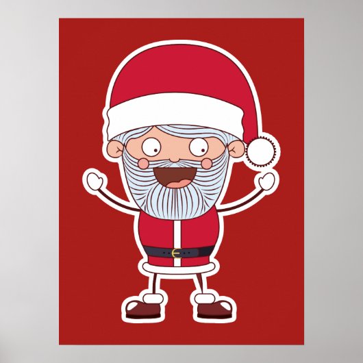 Funny Santa poster (Voorkant)