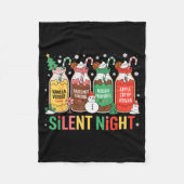 Funny Santa Profol Silent Night Icu Nurses Merry C Fleece Deken (Voorkant)