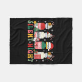 Funny Santa Profol Silent Night Icu Nurses Merry C Fleece Deken (Voorkant (Horizontaal))