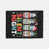 Funny Santa Profol Silent Night Icu Nurses Merry C Fleece Deken (Voorkant (Horizontaal))