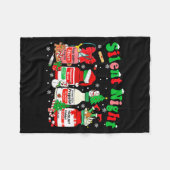 Funny Santa Profol Silent Night Icu Nurses Merry C Fleece Deken (Voorkant (Horizontaal))