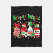 Funny Santa Profol Silent Night Icu Nurses Merry C Fleece Deken (Voorkant)