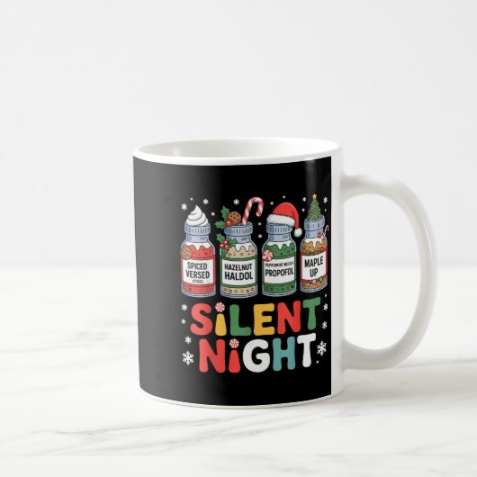 Funny Santa Profol Silent Night Icu Nurses Merry C Koffiemok (Rechts)