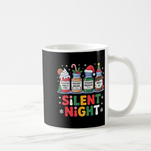 Funny Santa Profol Silent Night Icu Nurses Merry C Koffiemok (Rechts)