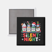 Funny Santa Profol Silent Night Icu Nurses Merry C Magneet (Voorkant / Achterkant)