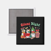 Funny Santa Profol Silent Night Icu Nurses Merry C Magneet (Voorkant / Achterkant)