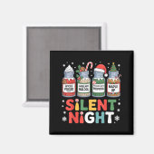 Funny Santa Profol Silent Night Icu Nurses Merry C Magneet (Voorkant / Achterkant)