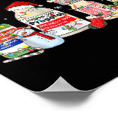 Funny Santa Profol Silent Night Icu Nurses Merry C Poster (Hoek)