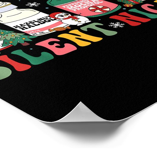 Funny Santa Profol Silent Night Icu Nurses Merry C Poster (Hoek)