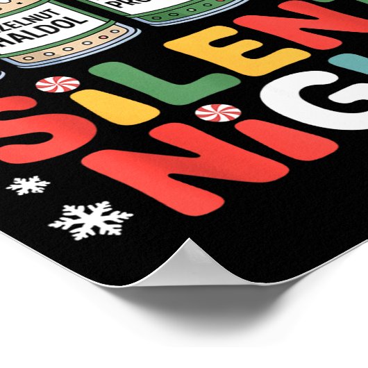 Funny Santa Profol Silent Night Icu Nurses Merry C Poster (Hoek)