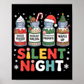 Funny Santa Profol Silent Night Icu Nurses Merry C Poster (Voorkant)