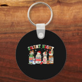 Funny Santa Profol Silent Night Icu Nurses Merry C Sleutelhanger (Voorkant)