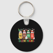 Funny Santa Profol Silent Night Icu Nurses Merry C Sleutelhanger (Voorkant)