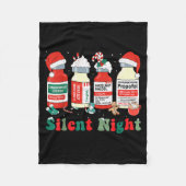 Funny Santa Propofol Silent Night Icu Nurses Merry Fleece Deken (Voorkant)