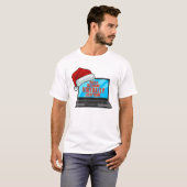 Funny Santa Quote voor Kerstmis Virtual Learning Q T-shirt (Voorkant volledig)