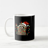 Funny Santa Racoon Overstimulated But Festive Xmas Koffiemok (Links)