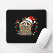 Funny Santa Racoon Overstimulated But Festive Xmas Muismat (Met muis)