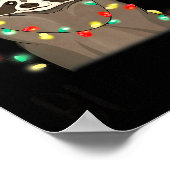 Funny Santa Racoon Overstimulated But Festive Xmas Poster (Hoek)