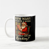Funny Santa Reading 67 Meme Tee Christmas Teacher  Koffiemok (Links)