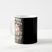 Funny Santa Reading 67 Meme Tee Christmas Teacher Koffiemok (Voorkant links)