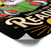 Funny Santa Reading 67 Meme Tee Christmas Teacher  Poster (Hoek)