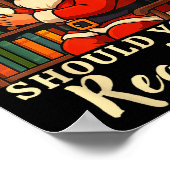 Funny Santa Reading 67 Meme Tee Christmas Teacher  Poster (Hoek)