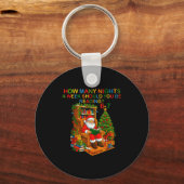 Funny Santa Reading 67 Meme Tee Christmas Teacher  Sleutelhanger (Voorkant)